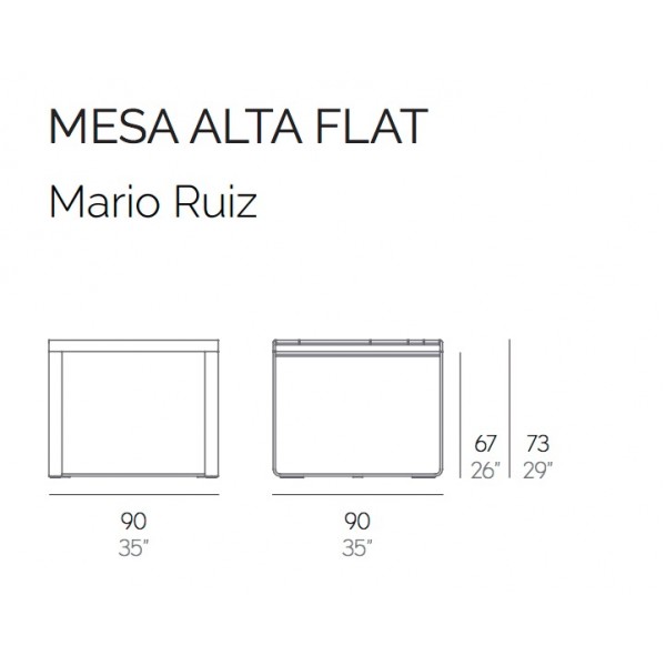 MESA CUADRADA "FLAT" Gandia Blasco - Imagen 6