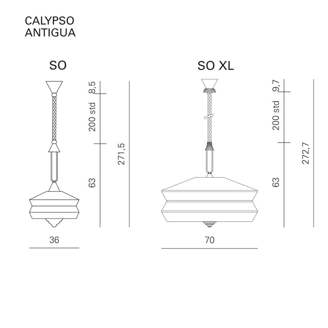 Lámpara de techo Calypso Antigua. Contardi - Imagen 20